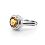 Silver Ring with Natural Citrine 0.95 ct – Roundl Cut