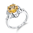 Silver Ring with Natural Citrine 2.66 ct – Round Cut