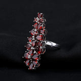 Silver Ring with Natural Garnet 10.56 ct – Pear Cut