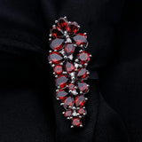 Silver Ring with Natural Garnet 10.56 ct – Pear Cut