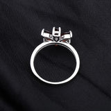 Silver Ring with Natural Garnet 1.86 ct – Marquise & Water Drop Cut