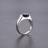 Silver Ring with Natural Garnet 2.21 ct – Oval Cut