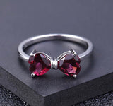 Silver Ring with Natural Rhodolite Garnet 1.56 ct – Heart Cut
