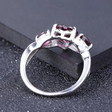 Silver Ring with Natural Rhodolite Garnet 2.06 ct – Heart Cut