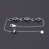 Silver Sapphire Bracelet 3.41 ct – Pear Cut, Natural Gemstones