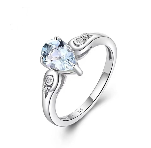 Silver Sky Blue Topaz 0.80 ct Ring