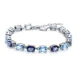 Silver Sky Blue Topaz 12.64 ct + Mystic Quartz 10.32 ct Bracelet