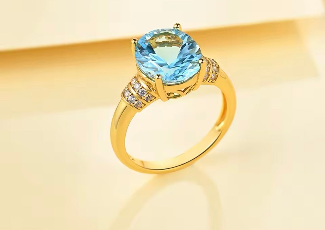Silver Sky Blue Topaz 5.50 ct Ring