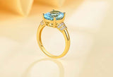 Silver Sky Blue Topaz 5.50 ct Ring