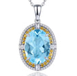 Silver Sky Blue Topaz 8.00 ct Pendant