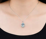 Silver Sky Blue Topaz 8.00 ct Pendant