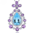 Silver Sky Blue Topaz / Amethyst 9.00 ct Pendant
