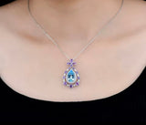 Silver Sky Blue Topaz / Amethyst 9.00 ct Pendant