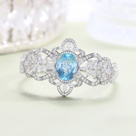 Silver Sky Blue Topaz Bracelet