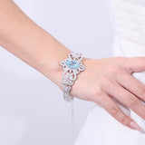 Silver Sky Blue Topaz Bracelet