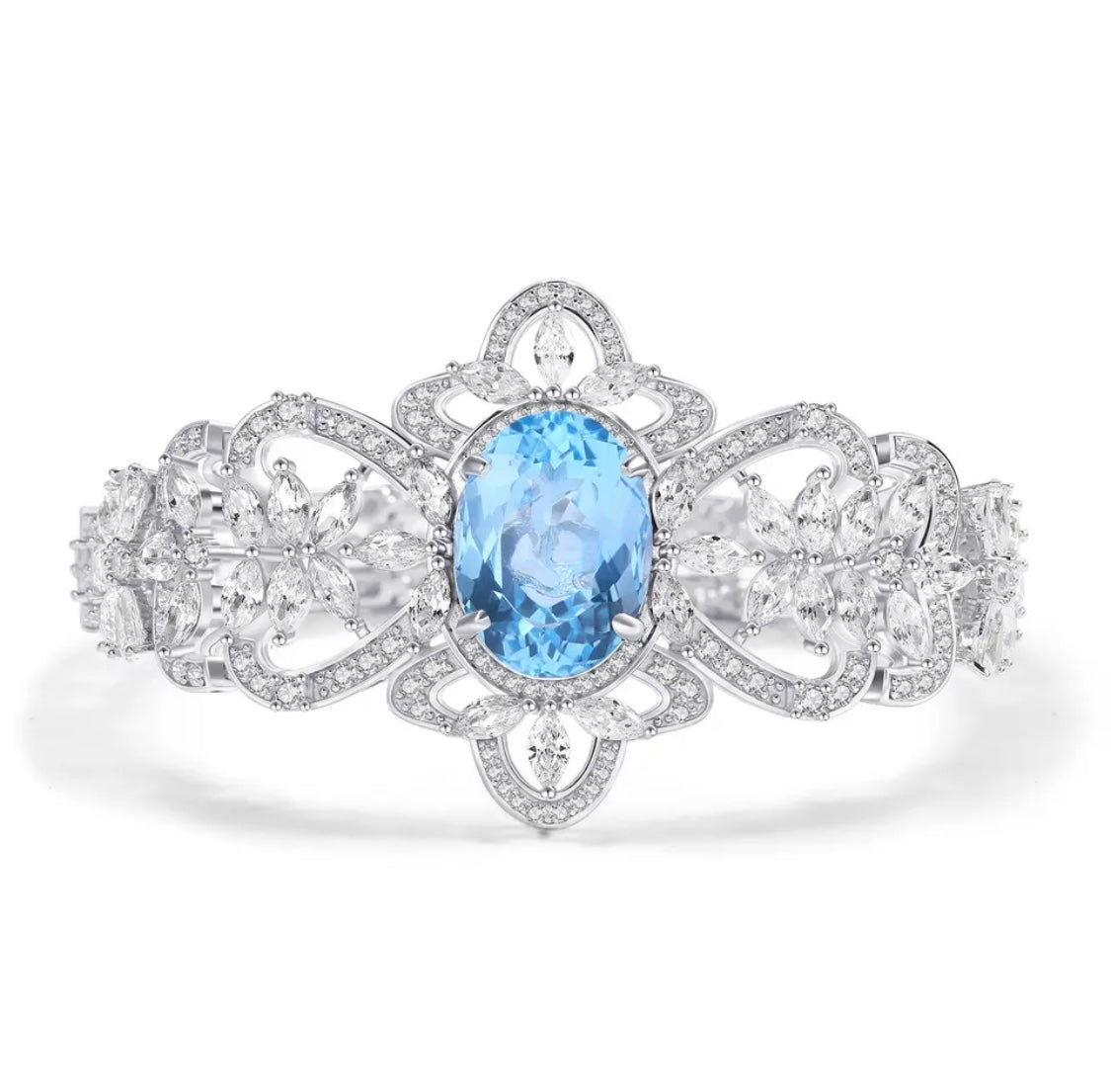 Silver Sky Blue Topaz Bracelet