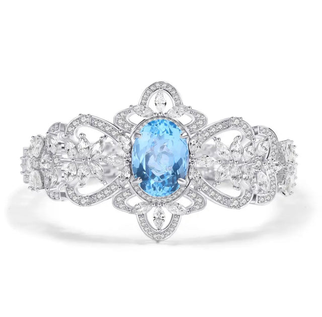 Silver Sky Blue Topaz Bracelet