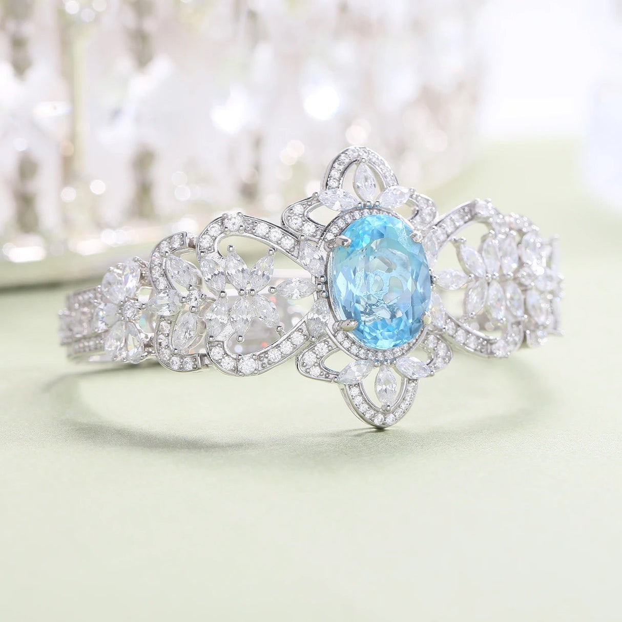 Silver Sky Blue Topaz Bracelet