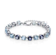 Silver Sky Blue Topaz + Mystic Quartz Bracelet