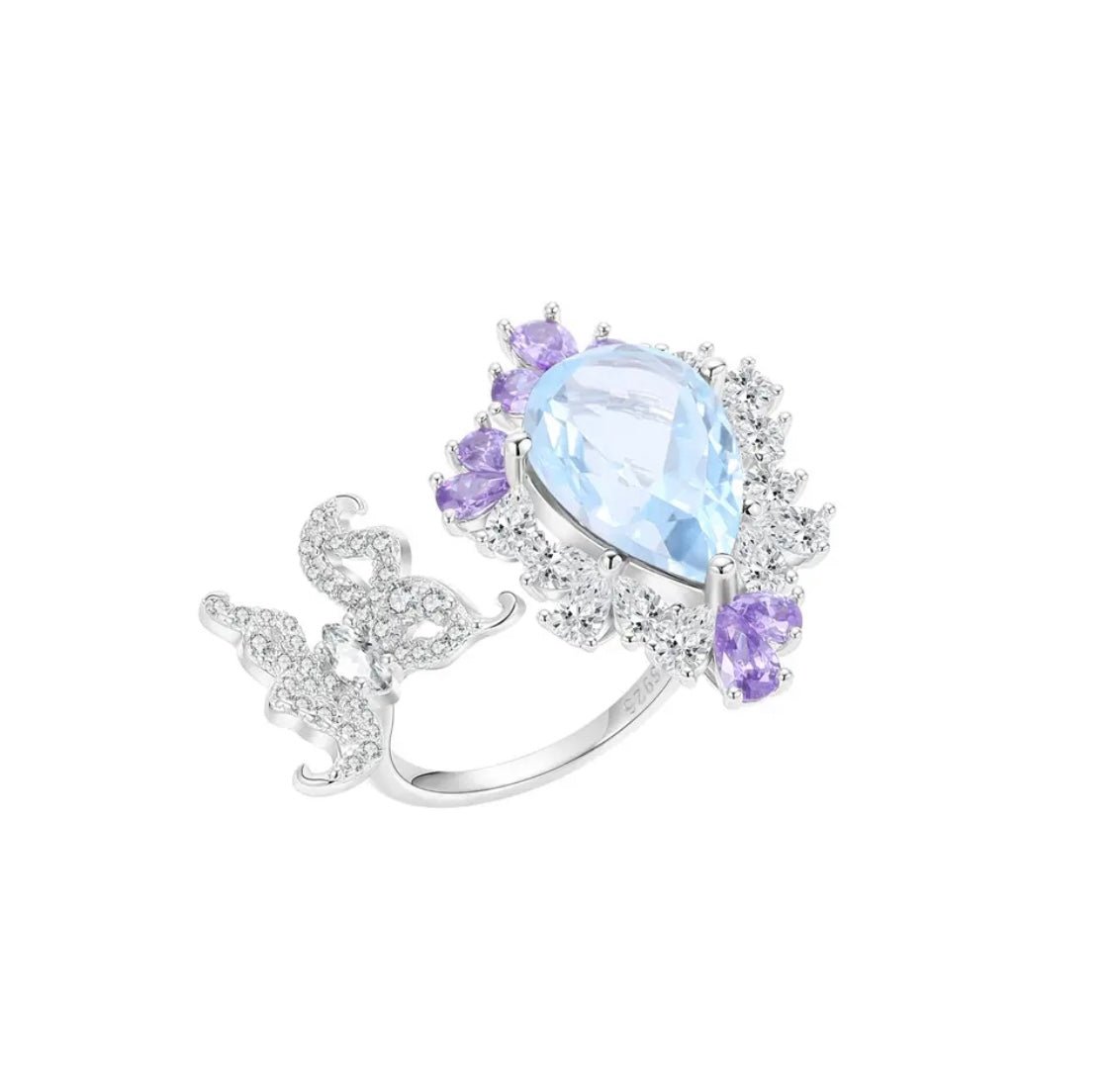 Silver Sky Blue Topaz Ring