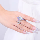 Silver Sky Blue Topaz Ring