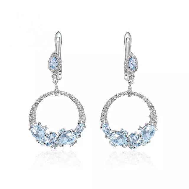 Silver Topaz Earrings