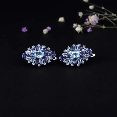 Silver Topaz / Mystic Quartz Earrings