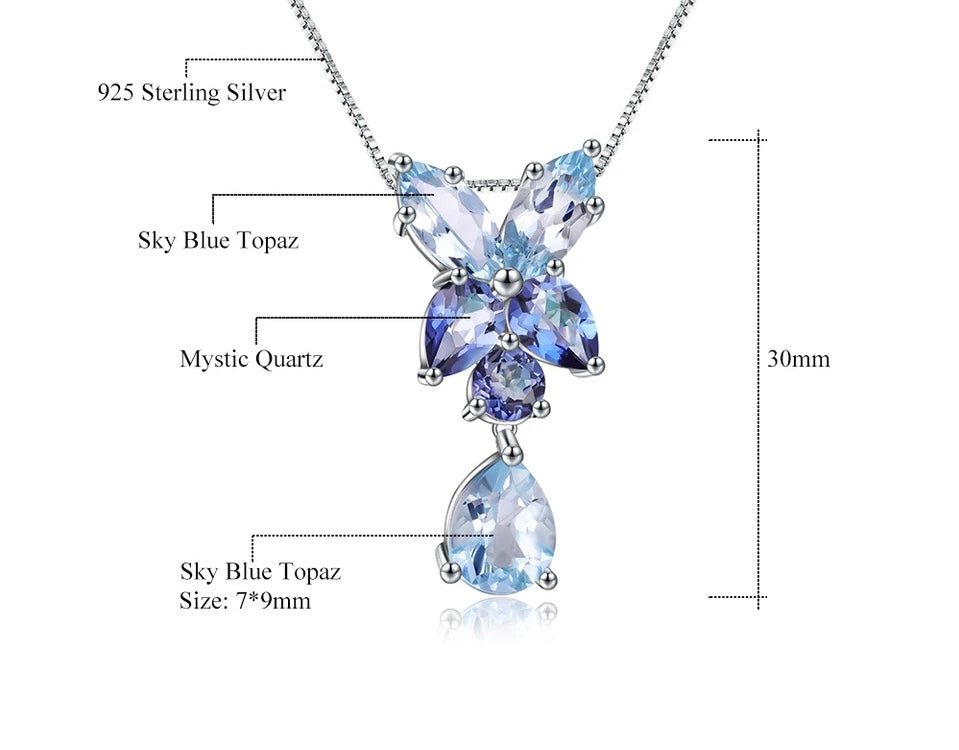 Silver Topaz / Mystic Quartz Pendant