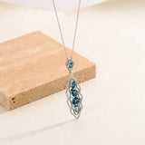 Silver Topaz Pendant Necklace