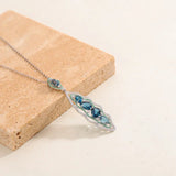 Silver Topaz Pendant Necklace