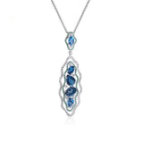 Silver Topaz Pendant Necklace