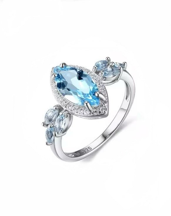 Sky Blue Topaz 9.24ct Silver Set