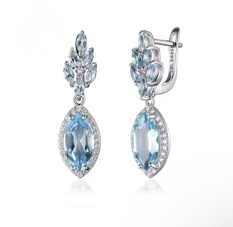 Sky Blue Topaz 9.24ct Silver Set