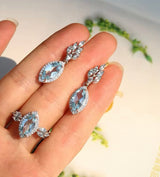 Sky Blue Topaz 9.24ct Silver Set