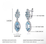 Sky Blue Topaz 9.24ct Silver Set