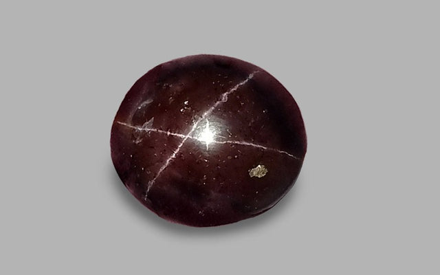 Star Garnet 30.15 ct – Deep Red, Oval Cabochon, Untreated
