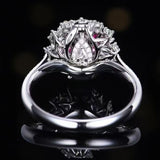 Unheated Pink Sapphire Ring 1.50 ct – 18K White Gold with Diamonds