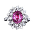 Unheated Pink Sapphire Ring 3.05 ct – 18K White Gold with Diamonds