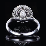 Unheated Purple Sapphire Ring 1.55 ct – 18K White Gold with Diamonds