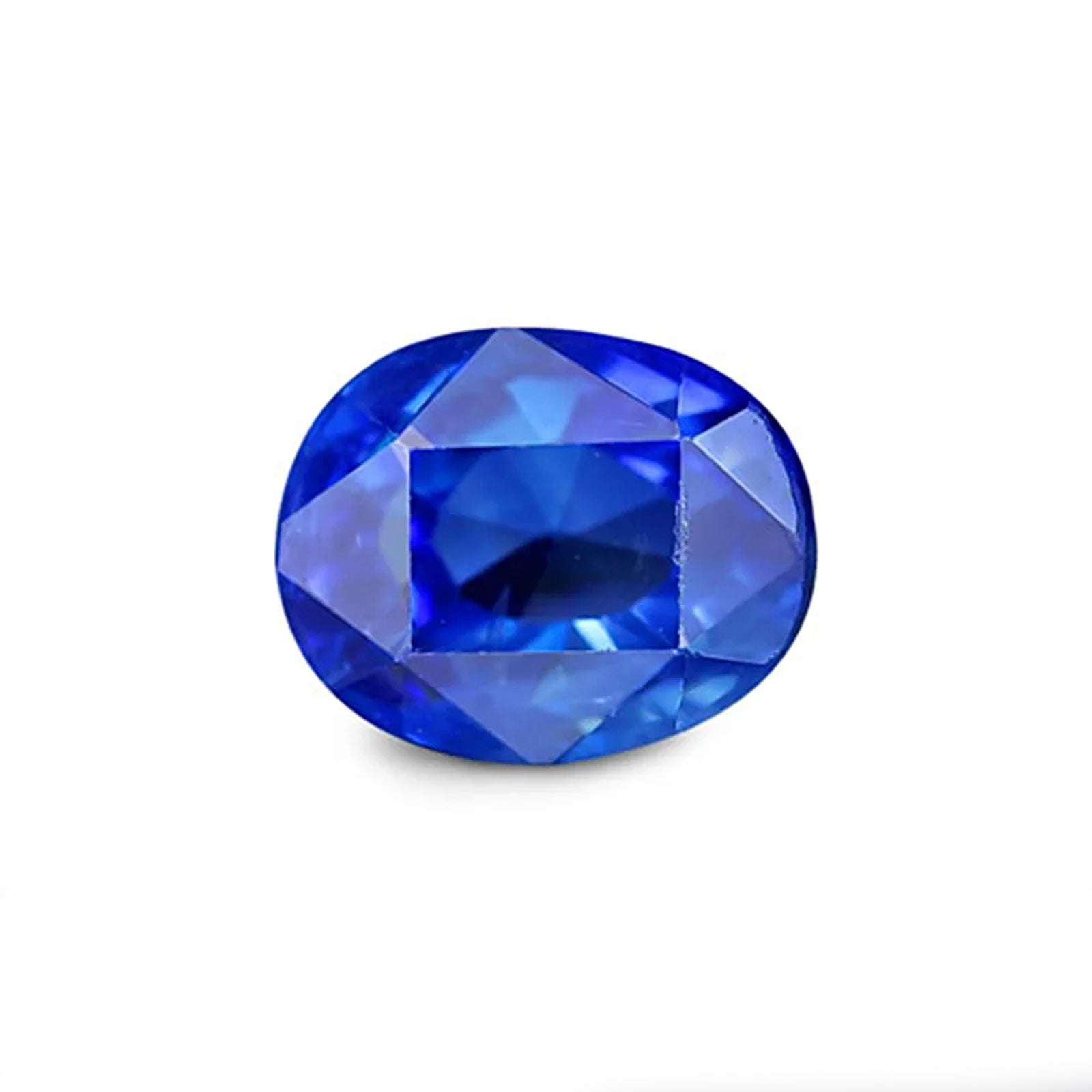 Natural sapphire, blue, oval cut, 2.52 ct, loose gemstone, view 4.