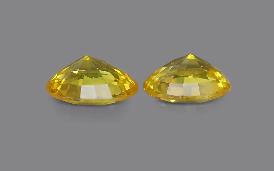 Yellow Sapphire Matched Pair - 3.25 ct
