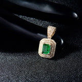 14 Kt Yellow Gold Diamond & 0.96 ct Emerald Pendant