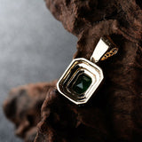14 Kt Yellow Gold Diamond & 0.96 ct Emerald Pendant