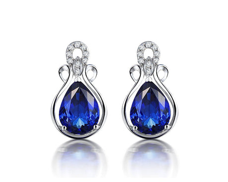 14K Gold 2.79ct Tanzanite Earrings with Diamonds