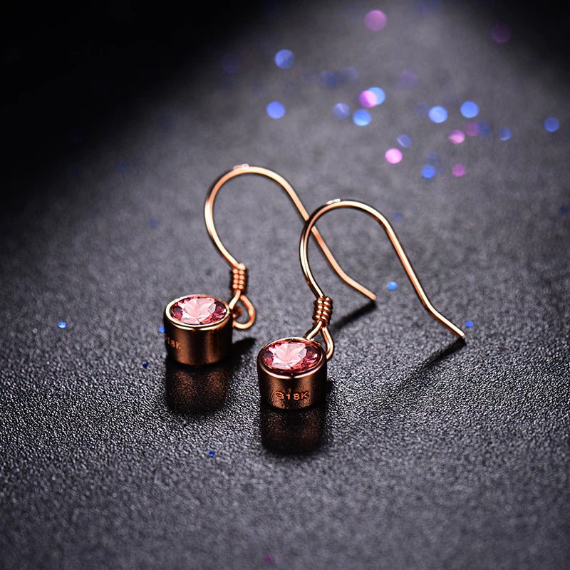 14K Rose Gold 0.83ct Tourmaline Earrings