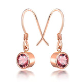 14K Rose Gold 0.83ct Tourmaline Earrings