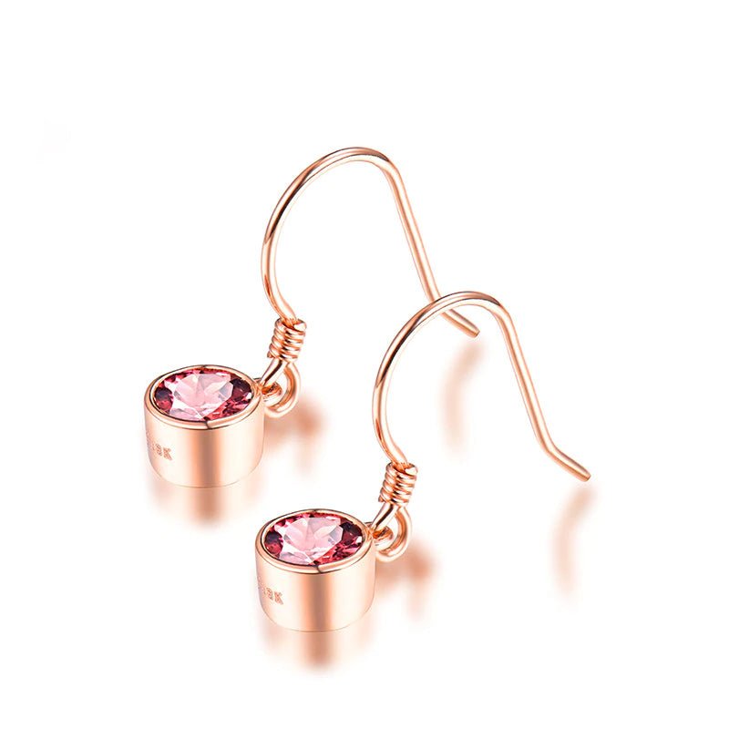 14K Rose Gold 0.83ct Tourmaline Earrings
