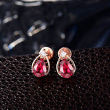 14K Rose Gold 0.83ct Tourmaline Earrings with Diamonds