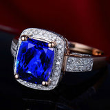 14k Rose Gold 2.87ct Tanzanite Ring with Diamonds