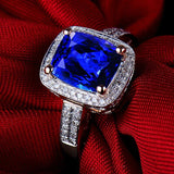 14k Rose Gold 2.87ct Tanzanite Ring with Diamonds